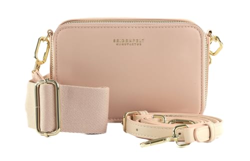 SEIDENFELT MANUFAKTUR Falun Tricolor Crossbody Powder Blush/Gold von SEIDENFELT MANUFAKTUR