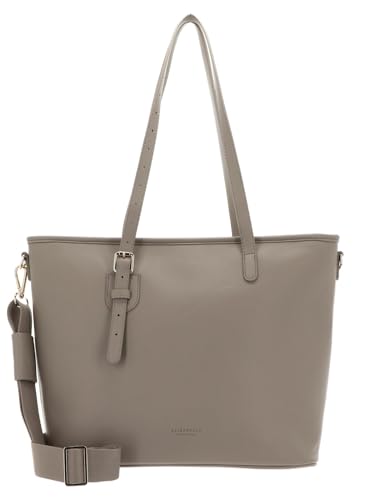 Seidenfelt Heby - Shopper 43 cm smooth taupe/gold von SEIDENFELT MANUFAKTUR