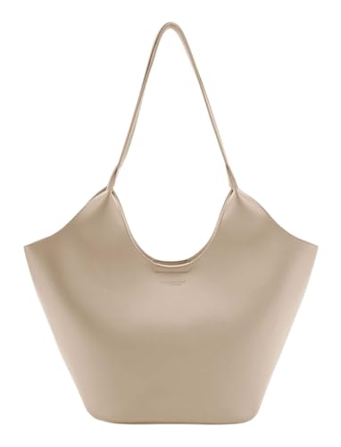SEIDENFELT MANUFAKTUR Nelma Tulip Shopper Warm Beige von SEIDENFELT MANUFAKTUR
