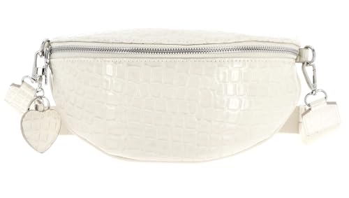 SEIDENFELT MANUFAKTUR Nesna Beltbag Croco Print Cream von SEIDENFELT MANUFAKTUR