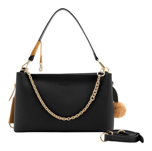 SEIDENFELT MANUFAKTUR Schultertasche Umhängetasche Lyby Shoulderbag Black schwarz von SEIDENFELT MANUFAKTUR