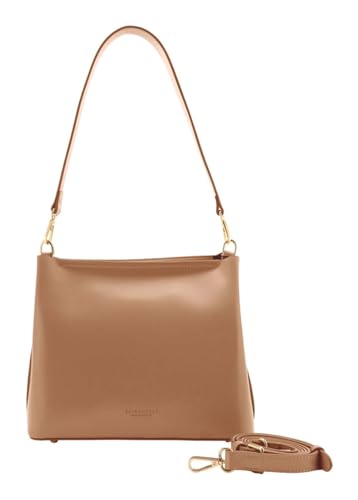 SEIDENFELT MANUFAKTUR Umhängetasche Schultertasche Arvaja Midi Hobo Bag Toffee hellbraun von SEIDENFELT MANUFAKTUR