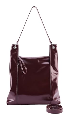 SEIDENFELT MANUFAKTUR Umhängetasche Schultertasche Delary Hobo Bag Deep Red dunkelrot von SEIDENFELT MANUFAKTUR