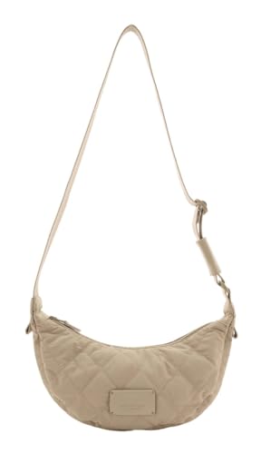 SEIDENFELT MANUFAKTUR Umhängetasche Schultertasche Hetta Halfmoon Bag Soft Toffee hellbraun von SEIDENFELT MANUFAKTUR