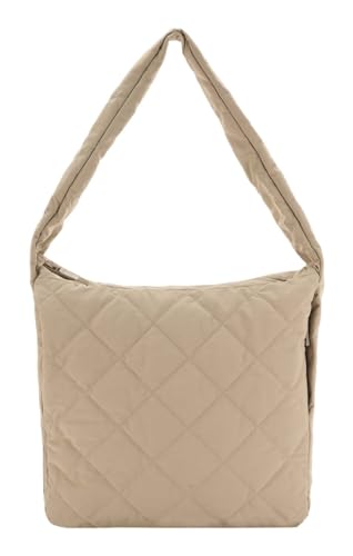 SEIDENFELT MANUFAKTUR Umhängetasche Schultertasche Hetta Maxi Hobo Bag Soft Toffee hellbraun von SEIDENFELT MANUFAKTUR