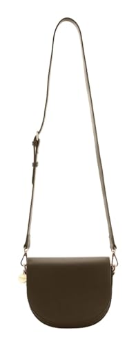 SEIDENFELT MANUFAKTUR Umhängetasche Schultertasche Nelma Saddle Bag Khaki Green taupe von SEIDENFELT MANUFAKTUR