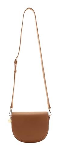 SEIDENFELT MANUFAKTUR Umhängetasche Schultertasche Nelma Saddle Bag Toffee hellbraun von SEIDENFELT MANUFAKTUR