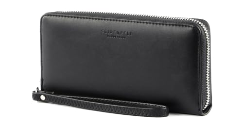 Seidenfelt Smilla - Damen- Geldbörse 19 cm black/silver von SEIDENFELT MANUFAKTUR