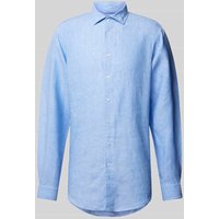 SEIDENSTICKER REGULAR FIT Regular Fit Leinenhemd mit Kentkragen in Bleu, Größe 41 von SEIDENSTICKER REGULAR FIT