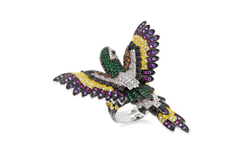 Seinerzeit FLORA & FAUNA Silberring Seinerzeit Ring Falco Papageien SZA-1990-167-S Silber von Seinerzeit FLORA & FAUNA