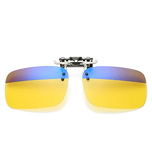 SEIWEI Blau Gelb, Polarisierte Clip-On-Sonnenbrille für Männer und Frauen, blendfreie Flip-Up-Gläser für Autofahren, Outdoor-Sport und Angeln von SEIWEI
