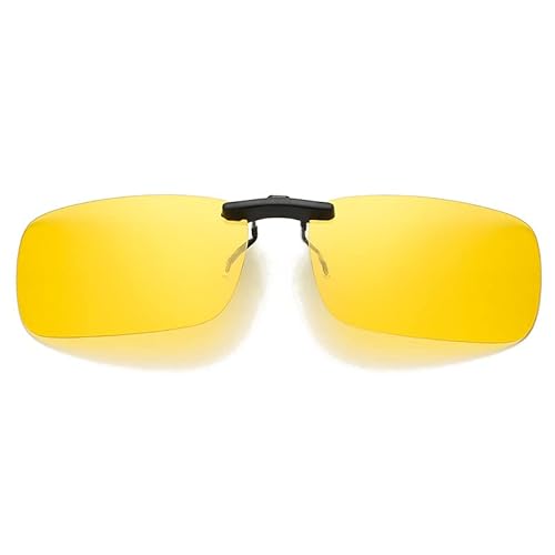 SEIWEI Gelb mittelschwere quadratische polarisierte Sonnenbrille, die über verschreibungspflichtige Gläser tragbare polarisierte Linse für Männer Frauen auffließen(Stil 6) von SEIWEI