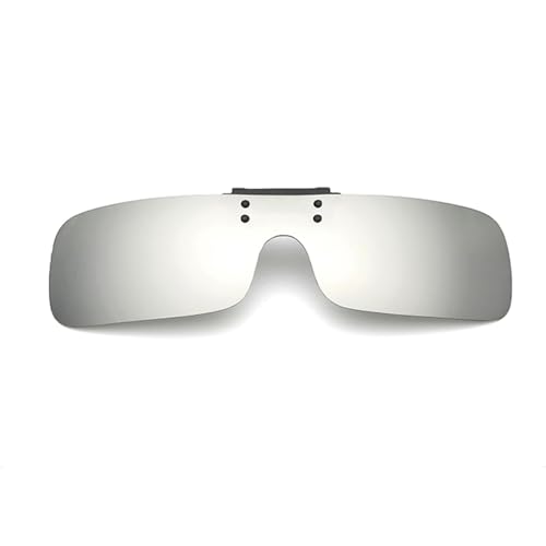 SEIWEI Polarisierte Clip-Sonnenbrille, tragbares, hochklappbares Sonnenbrillenglas mit UV-Schutz für Reisen, Radfahren, Outdoor-Sport(Silber) von SEIWEI
