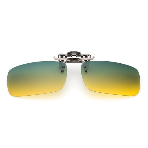 SEIWEI Quadratische Sonnenbrille zum Aufstecken, polarisierte Gläser, hochklappbar über Korrekturbrillen zum Fahren, Angeln, Bootfahren, Skifahren, Lesen(Groß) von SEIWEI