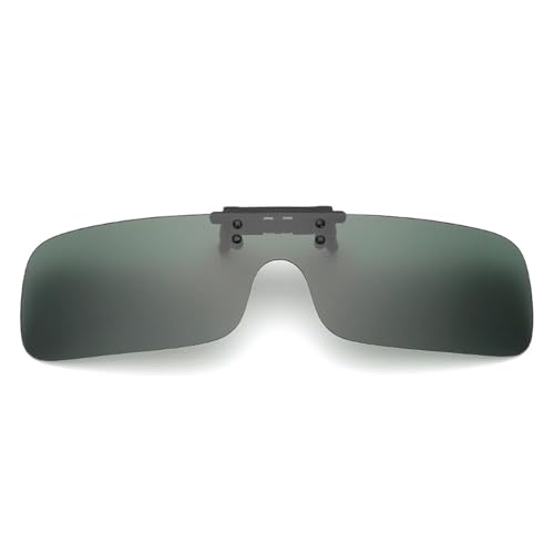 SEIWEI Tragbare aufsteckbare Sonnenbrille, polarisierte, hochklappbare Sonnenbrille, Outdoor-Aktivitäten, Zubehör für Sonnenschutz(Dunkelgrün) von SEIWEI