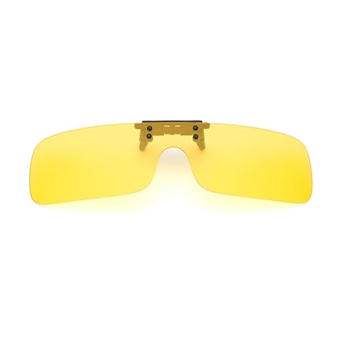SEIWEI Tragbare aufsteckbare Sonnenbrille, polarisierte, hochklappbare Sonnenbrille, Outdoor-Aktivitäten, Zubehör für Sonnenschutz(Gelb) von SEIWEI
