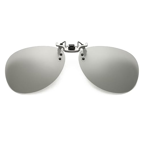 SEIWEI grau ovale polarisierte Sonnenbrille, die über verschreibungspflichtige Gläser tragbare polarisierte Linse für Männer Frauen auffließen(Stil 1) von SEIWEI