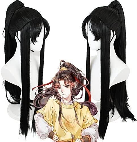 SEIZIS Wig Anime Cosplay Altes Kostüm Styling männliche Perücken Magie Tao Jin Ling Jiang Cheng COS Perücke Schönheitstipps Schwarz von SEIZIS