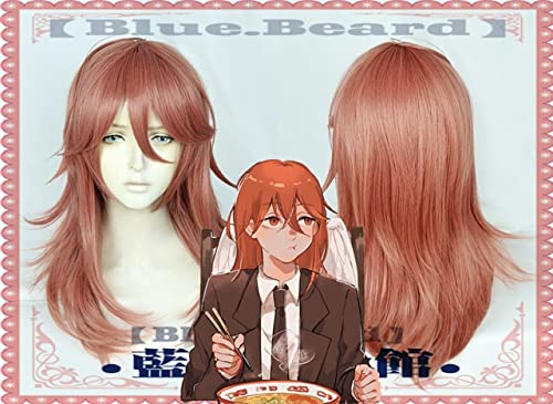 SEIZIS Wig Anime Cosplay Anime Cosplay Perücke Anime Chainsaw Man Angel Devil Cosplay Perücke Orange 50cm Lange Rollenspiele Hitzebeständige Faserhaarperücke von SEIZIS