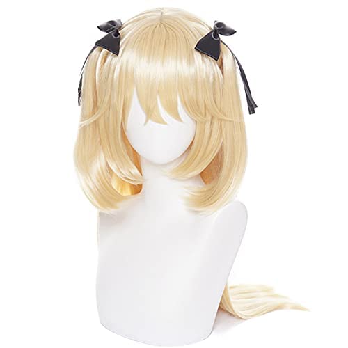 SEIZIS Wig Anime Cosplay Cosplay Perücke for Spiel Genshin Impact Long Straight mit Hörnern Kunsthaarperücken mit kostenloser Perückenkappe von SEIZIS