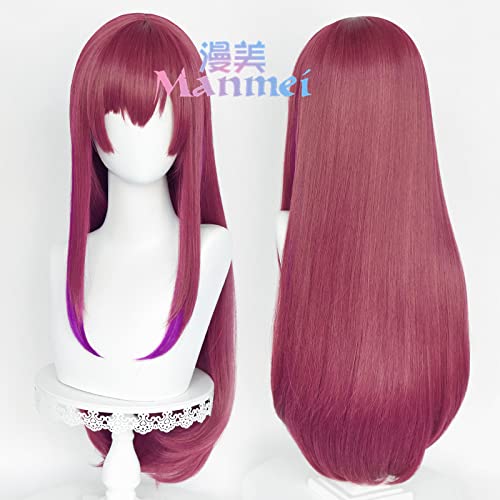 SEIZIS Wig Anime Cosplay Hololive Bao Zhong Ma Lin verteilt Pferdeschwanz-Cos-Perücke Kapitän virtuelle Idol-Perücke + einzelner dunkler großer Tiger-Mund-Clip von SEIZIS