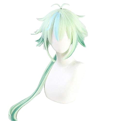 SEIZIS Wig Anime Cosplay Lange grüne Perücke for Saccharose Genshin Impact Cosplay Halloween Kostüm Karnevalsparty von SEIZIS