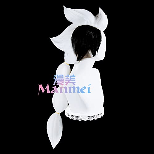SEIZIS Wig Anime Cosplay Nachkommen von Light Sky Yuguang Son Graduation Keel Frisur Schwarz und Weiß, farblich passend for Krawattenhaar, Cos-Perücke, Perücke von SEIZIS