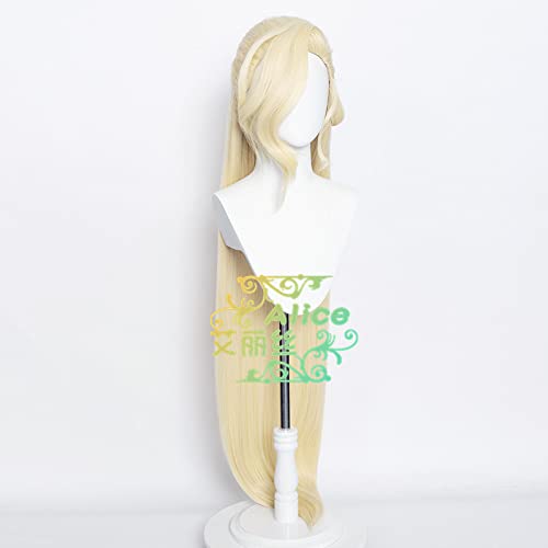 SEIZIS Wig Anime Cosplay Original Executive Officer God Ms. COS Perücke flach Gold 120cm Lange Haare von SEIZIS