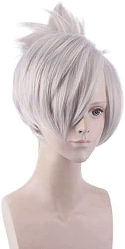 SEIZIS Wig Anime Cosplay Perücke for Anime Perücken Cosplay Weihnachten Cos Perücke LOL Banished Blade Raven Silbergrau Anime Perücke 371 von SEIZIS