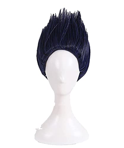 SEIZIS Wig Anime Cosplay Rollenspiel for Kisame Hoshigaki Cosplay Perücke Kurze dunkelblaue hitzebeständige Kunsthaarperücke mit Stirnband von SEIZIS
