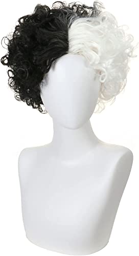 SEIZIS Wig Anime Cosplay Schwarz-Weiß-Magie weibliche Libera Cos Perücke Speckle Dog Cruella Europäische und Frauen Full Head Set Fabriken Großhandel von Uearlid