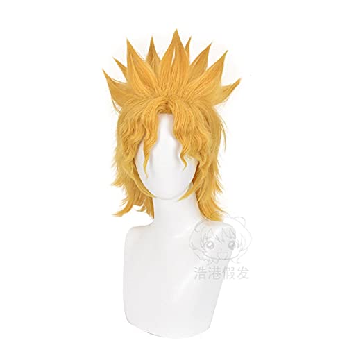 WHBHD Dio Brando Cosplay JoJo Bizarre Abenteuer Cosplay männer Kurze goldene perücke Cosplay Anime Cosplay hitzebeständige synthetische Perücken von SEIZIS