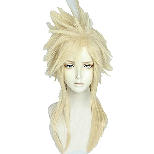 WHBHD Final Fantasy Vii ff7 ff vii Wolkenstreue Goldene Blonde Cosplay Perücken Hochtemperaturfaserhaarperücke + Perücke CA von SEIZIS
