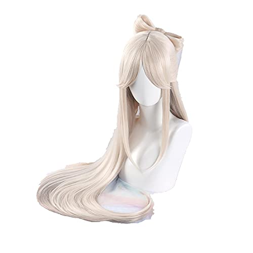 WHBHD Game Genshin-Auswirkungen Ningguang Cosplay Perücke Lange gerade Hitzebeständige synthetische Haare Ning Guang Cosplay Perücken + Perücke Kappe von SEIZIS