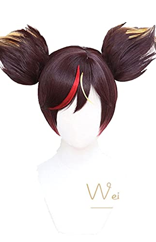 WHBHD Genshin Schlagspiel Xinyan Braun Highlights Anime Cosplay Perücken Hitzebeständige synthetische Perücke Halloween Perücke Kappe von SEIZIS