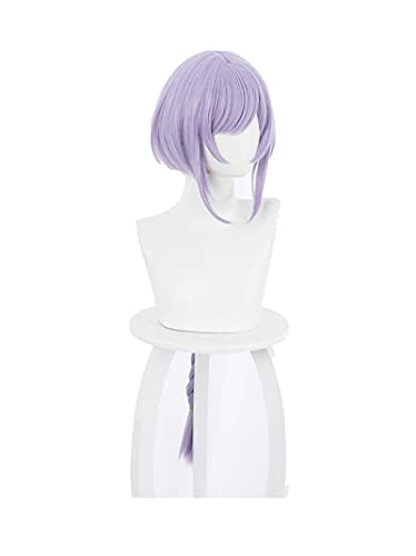 WHBHD Genshin Wirkung Cosplay Qiqi Frauen 75cm langlicht lila Perücke Cosplay Anime Cosplay Halloween Perücken Hitzebeständige synthetische Perücken von SEIZIS