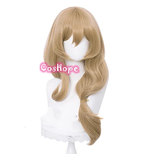 WHBHD Genshin Wirkung Lisa Cosplay Frauen 65cm Weihnachten Leinen Perücke Cosplay Anime Cosplay Perücken Hitzebeständige synthetische Perücken Halloween von SEIZIS