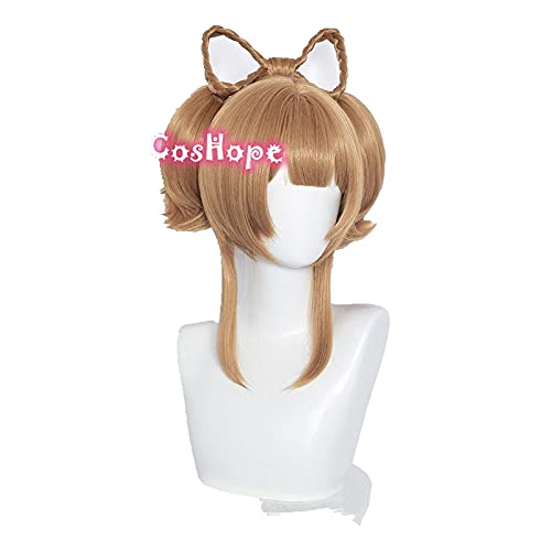 WHBHD Genshin Wirkung Yaoyao Cosplay 40cm Perücke Braune Perücke Cosplay Anime Cosplay Perücken Hitzebeständige synthetische Perücken Halloween von SEIZIS