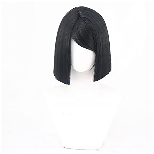 WHBHD IEIRI SHOKO Cosplay Perücke Anime Jujutsu Kaisen Shoko IEIRI Frauen Kurze Schwarz Hitzebeständige Synthetische Haarperücken von SEIZIS