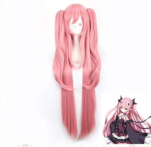 WHBHD Krul Tepes 10. 0cm Lange gerade Perücke Owari No Seraph des End Synthetic Hair Anime Cosplay Perücke Pferdeschwanzperücken von SEIZIS