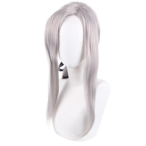 WHBHD Owari no Seraph des Ende ferid Badezimmer 60cm lang Silbergrau hitzebeständig Synthetische Cosplay Kostüm Perücke Pelucas von SEIZIS