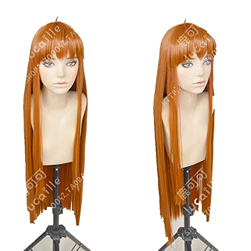 WHBHD PERSONRA 5 P5 Futaba Sakura Cosplay Perücken 39 '' 100 cm lang orange Hitzebeständige synthetische Haare Perücke + Perücke Kappe WHBHD PERSONRA 5 P5 Futaba Sakura Cosplay Perücken 39 '' 100 cm lang orange Hitzebeständige synthetische Haare Perücke + Perücke Kappe von SEIZIS