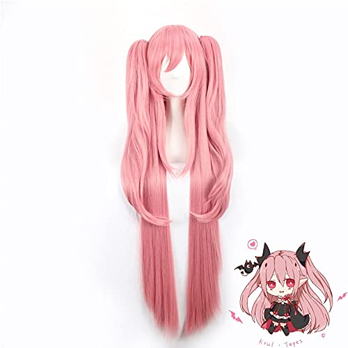 WHBHD Perücke Tepes Krul LURUS PANJANG HEWAN Owari NO Seraph des End Rambut Sintetis Perücke Cosplay Anime Perücke Ekor Kuda von SEIZIS