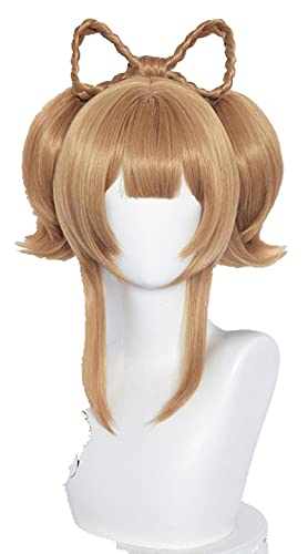 WHBHD Spiel Genshin Wirkung Cosplay Halloween Yaoyao Cosplay Perücke Yaoyao Cosplay Haar Hitzebeständige synthetische Perücke Kappe von SEIZIS