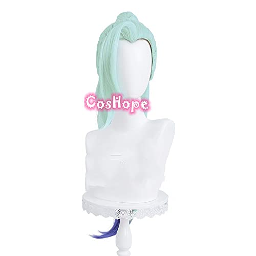 WHBHD Spirit Blossom Vayne Cosplay LOL Cosplay 75cm Lange Mint-grüne Perücke Cosplay Anime Cosplay Hitzebeständige synthetische Perücken Halloween von SEIZIS