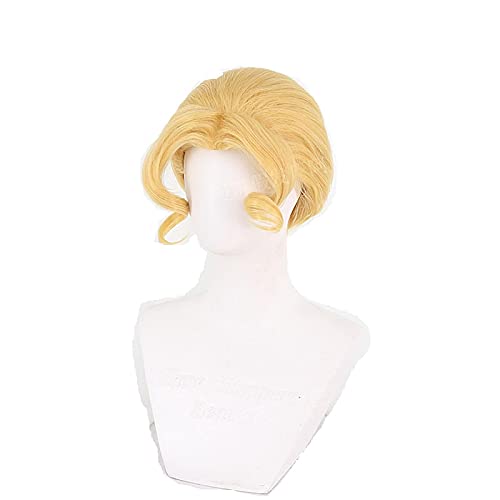WHBHD Yoshikage Kira Cosplay Perücke JoJo Bizarre Abenteuer Cosplay Kurze Goldene Perücke Cosplay Anime Cosplay Hitzebeständige synthetische Perücken WHBHD Yoshikage Kira Cosplay Perücke JoJo Bizarre Abenteuer Cosplay Kurze Goldene Perücke Cosplay Anime Cosplay Hitzebeständige synthetische Perücken von SEIZIS