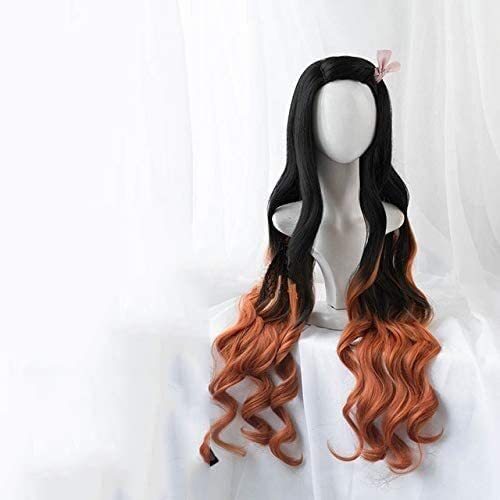 Wig Anime Cosplay Anime Nezuko Tanjirou Kamado Wigs Demon Slayer Kimetsu no Yaiba Cosplay Wigs Zenitsu Agatsuma Golden Short Hair One Size Agatsuma Zenitsu (Color : Kamado Nezuko, Size : One Size) von SEIZIS