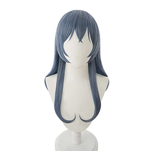 Wig Anime Cosplay Anime Perücke BanG Traum!Cosplay Asahi Rokka Lock Perücke, graublaue lange Perücke, Kostüm-Halloween-Perücke, for Halloween, Kostümparty, Anime-Show, Cosplay-Event, Konzerte von SEIZIS