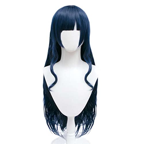 Wig Anime Cosplay Anime-Perücke Final Fantasy XIV Cosplay Gaia-Perücke, lange lockige blaue Perücke, Kostüm-Halloween-Perücke, for Halloween, Kostümparty, Anime-Show, Cosplay-Event, Konzerte von SEIZIS