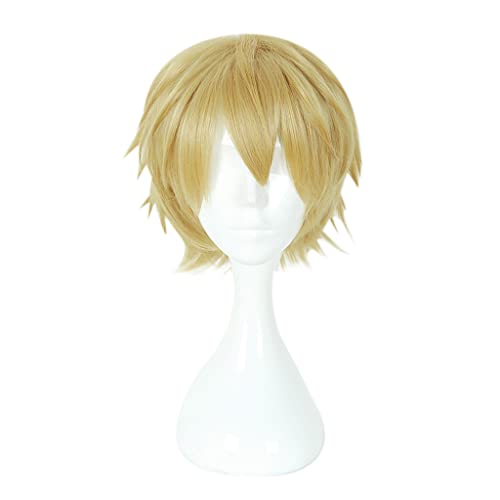 Wig Anime Cosplay Anime-Perücke IDOLiSH7 Cosplay Nagi Rokuya-Perücke, kurze gelbe Perücke, Kostüm-Halloween-Perücke, for Halloween, Kostümparty, Anime-Show, Cosplay-Event, Konzerte von SEIZIS